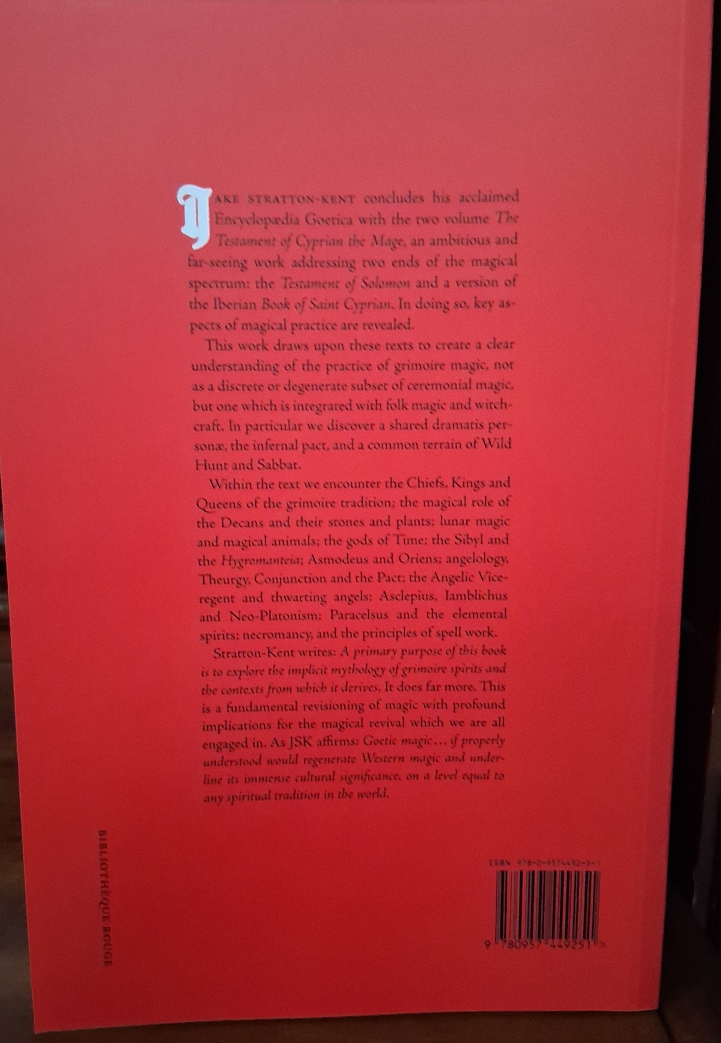 The Testament of Cyprian the Mage by Jake Stratton Kent (Scarlet Imprint)
