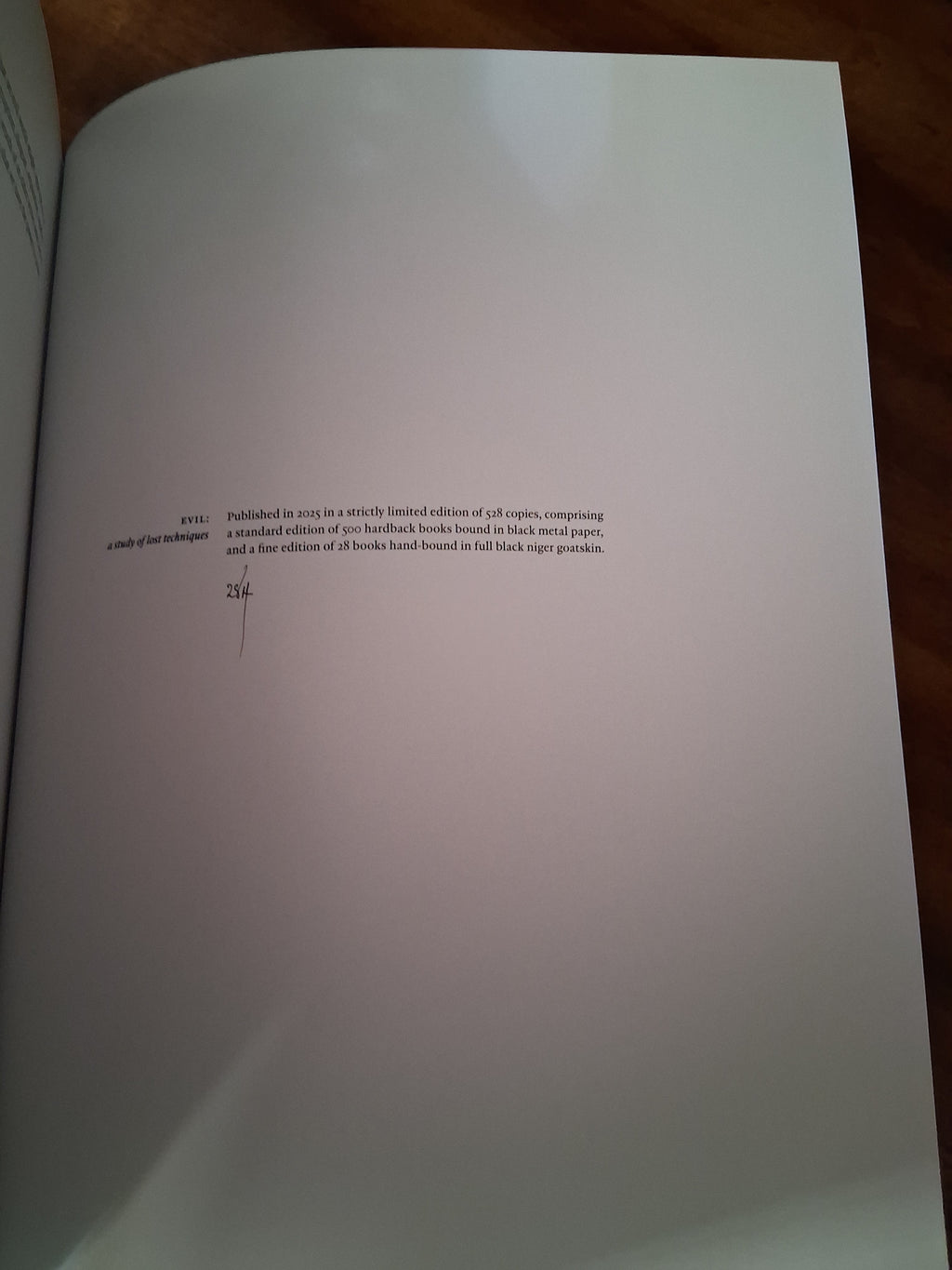 Evil: A Study of Lost Techniques by Jason Bahbak Mohaghegh (Scarlet Imprint)