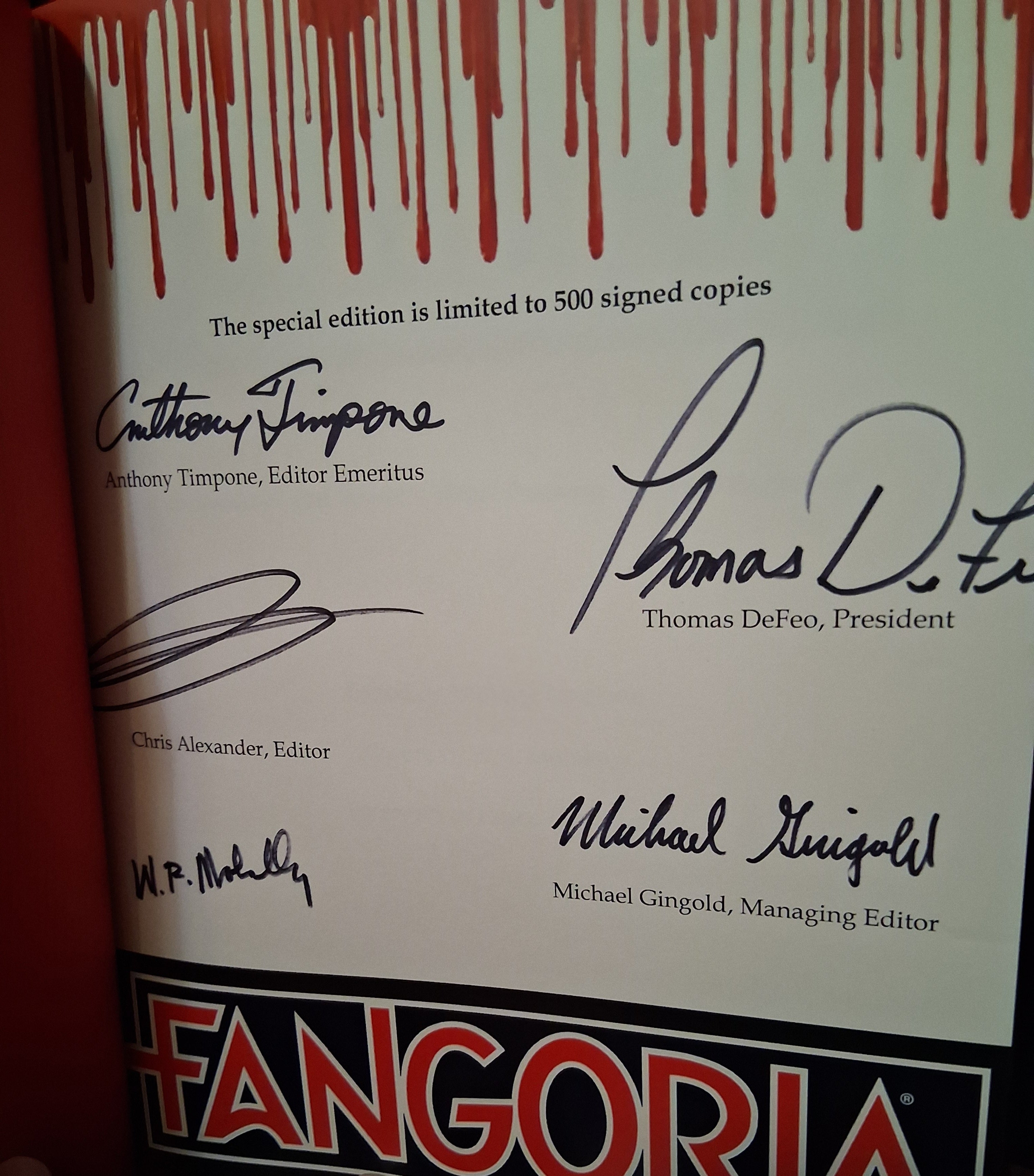 Fangoria: Cover to Cover (Cemetery Dance) signed